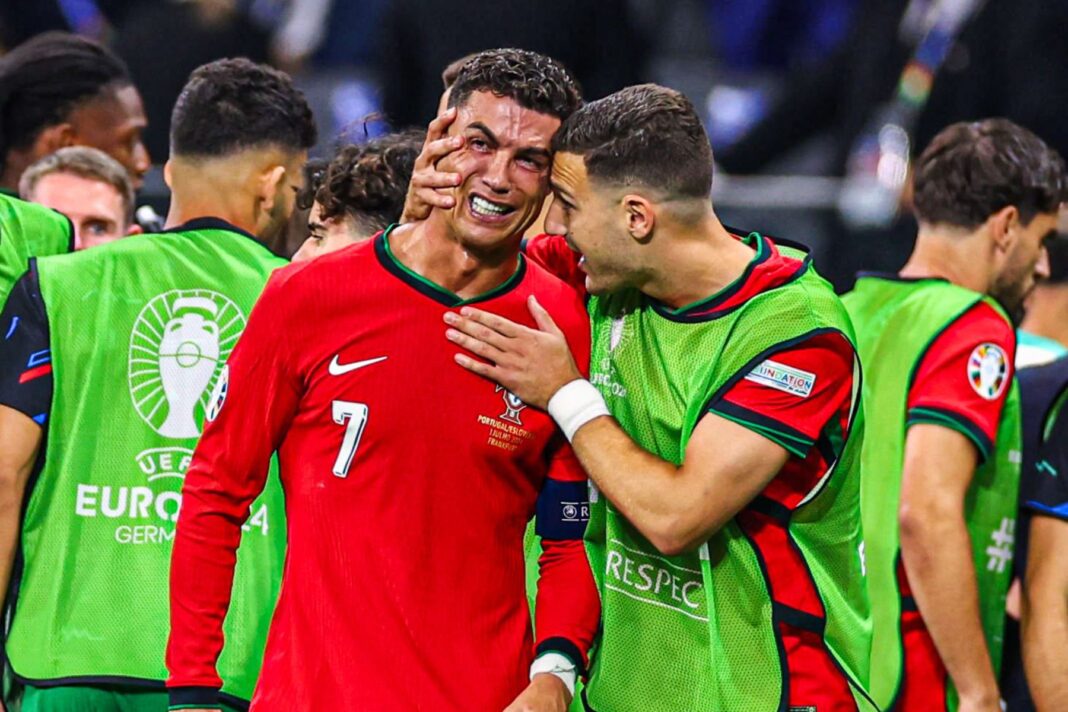 Cristiano Ronaldo llora desconsoladamente por eliminación de Portugal en la Eurocopa 2024